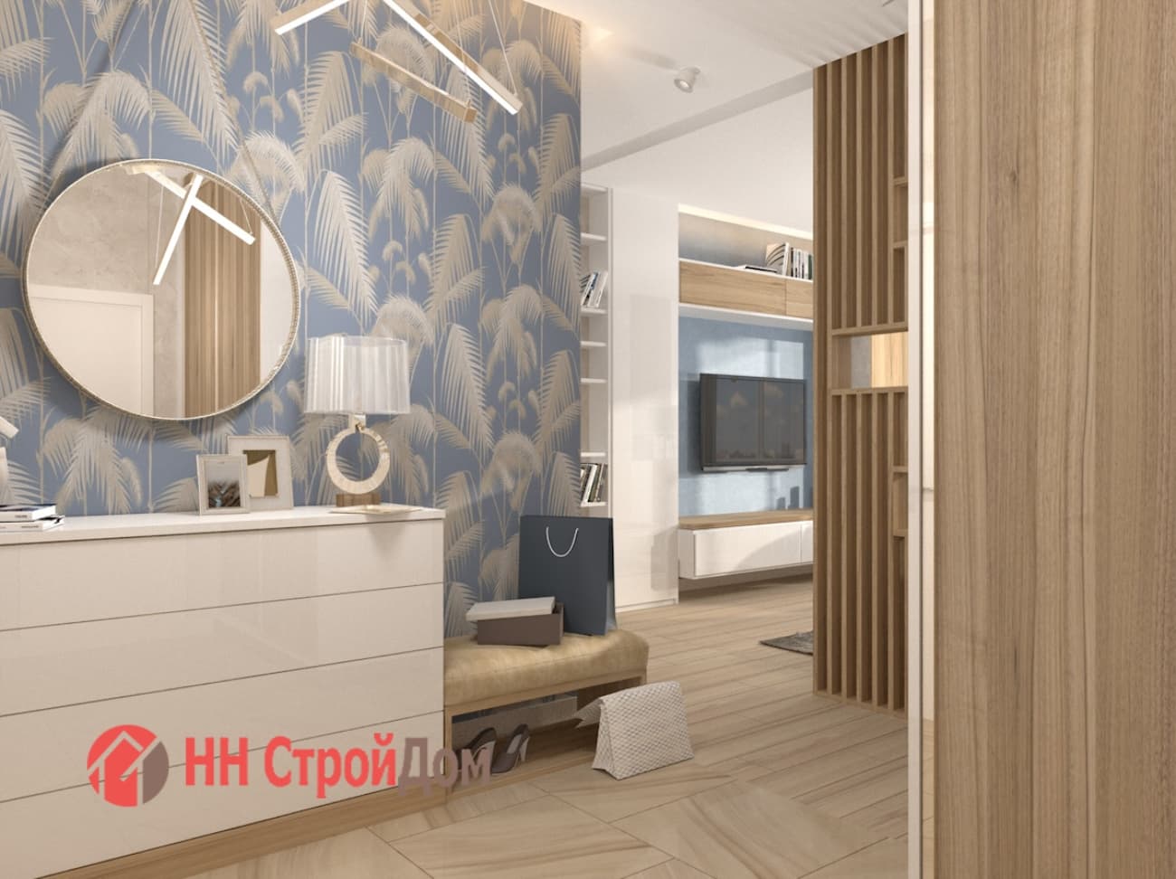 Дизайн проект интерьера квартиры 70 м2|| НН СтроДом Нижний Новгород